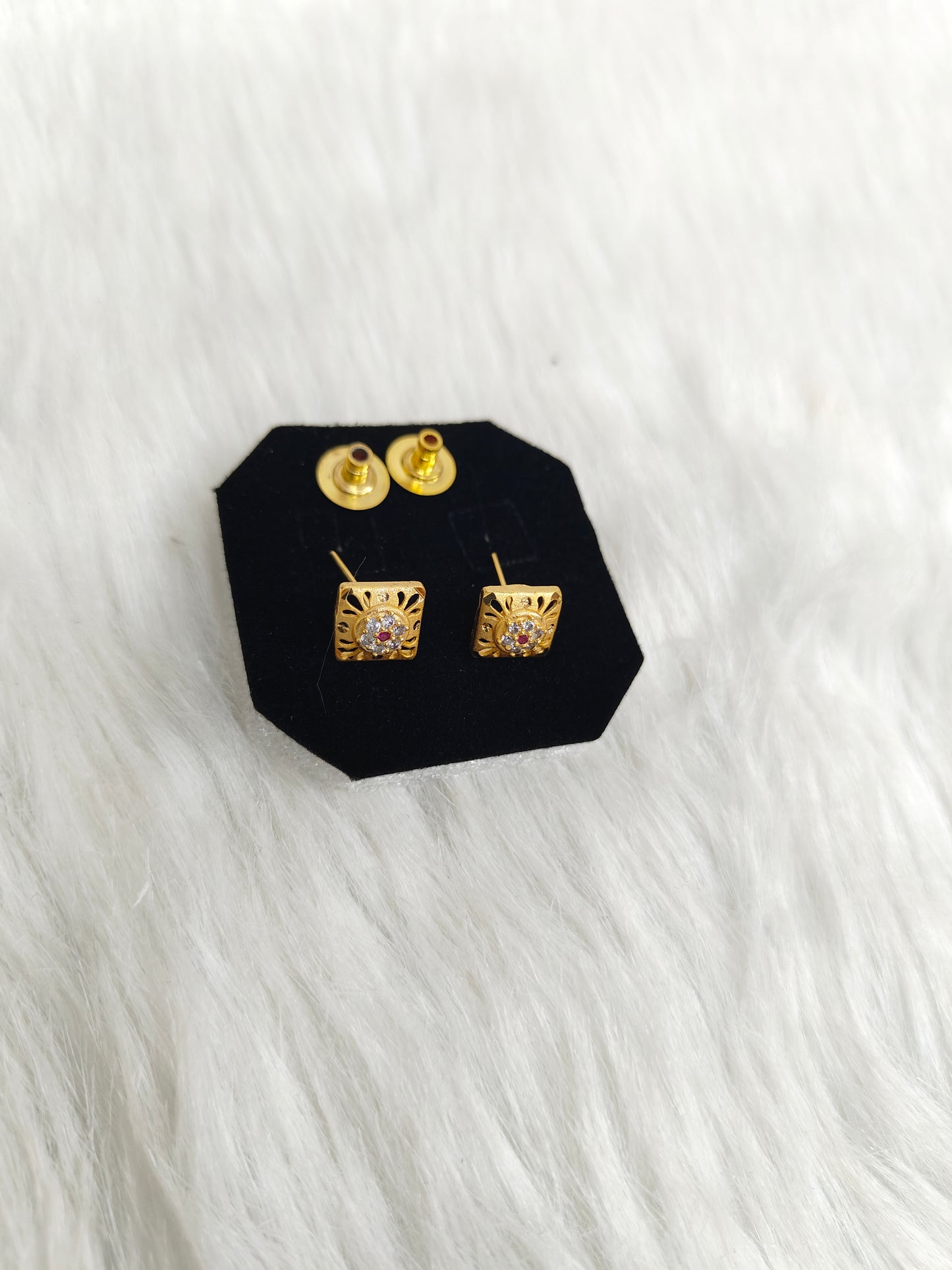 Ayushi Golden Earrings