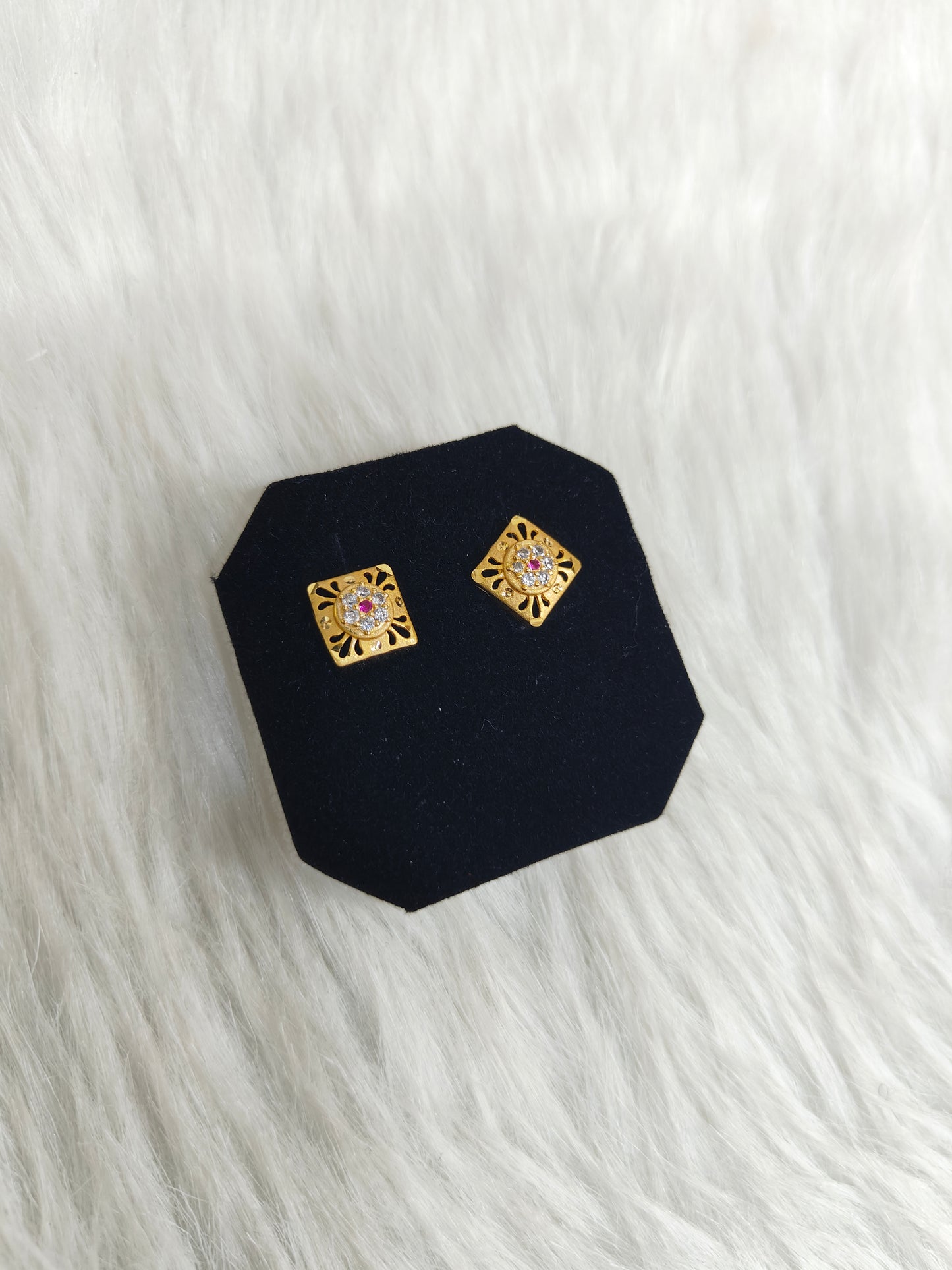 Ayushi Golden Earrings